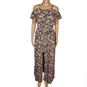 Love reign long maxi floral off shoulder spaghetti strap elastic waist dress XL